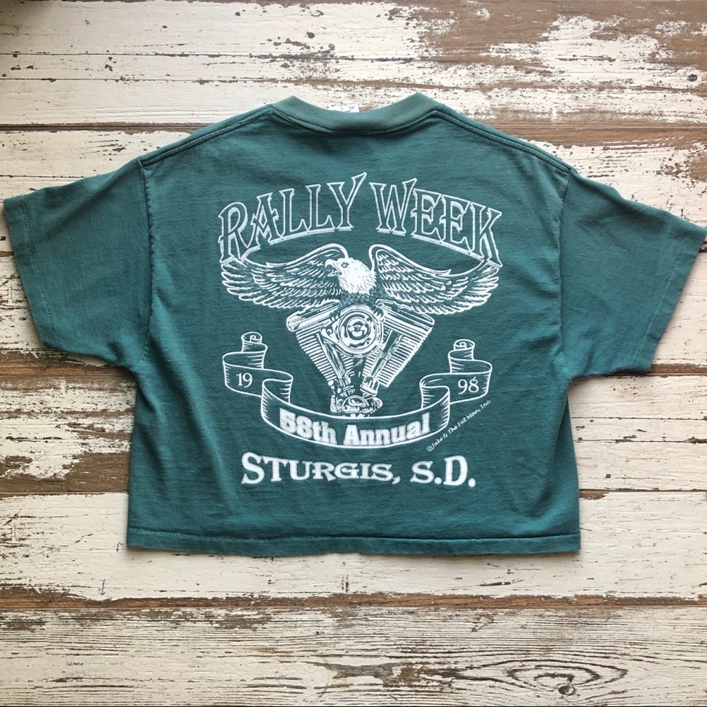 Vintage cropped biker tee - Picture 4 of 5